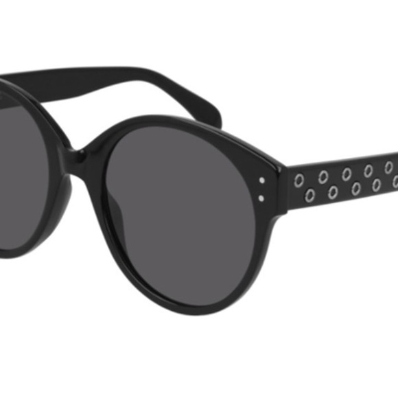 Azzedine Alaïa AA0036S Black/Smoke Round Sunglasses - Picture 3 of 5